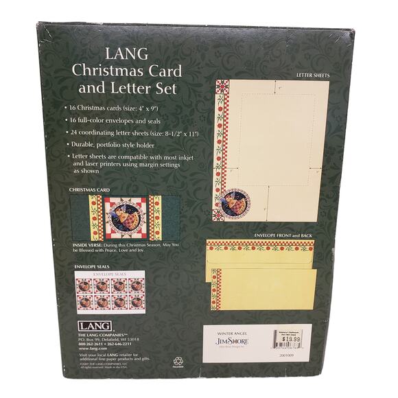 Jim Shore Winter Angel Christmas Paper 48 Sheets Christmas Stationary - Picture 3 of 10